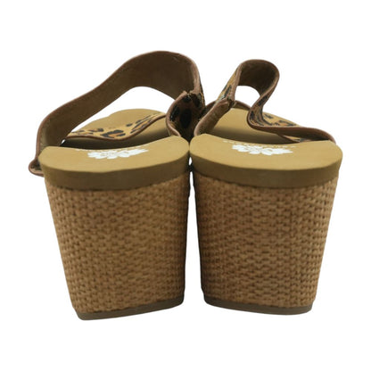 Bronze Wedged Sandals