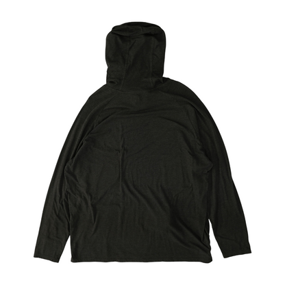 Gray Solid Hoodie Pullover