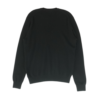 Black Solid Pullover Sweater