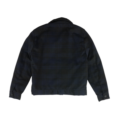 Navy Plaid Coat