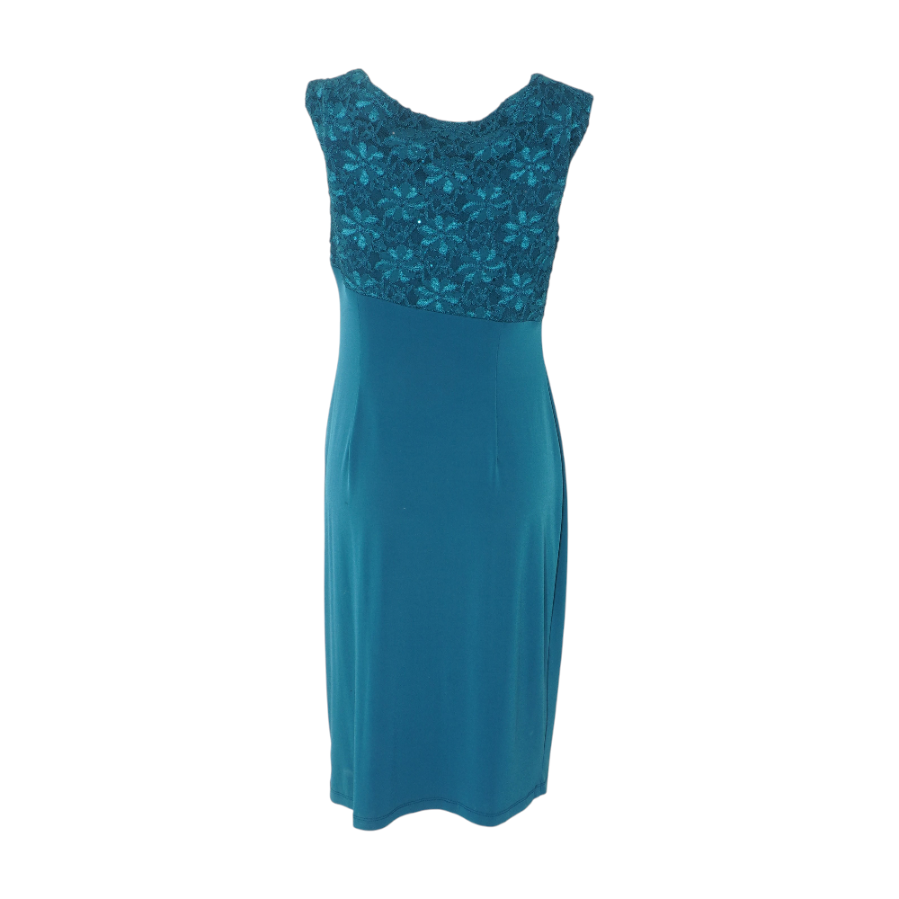 knee length dresses for ladies Teal Midi Dress – Unclaimed Baggage