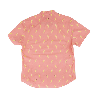 Pink Short Graphic Short Sleeve Button Down