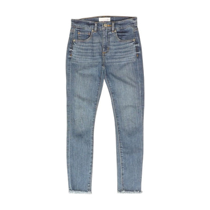 Blue Solid High Rise Skinny Leg Jeans