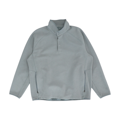 Gray Solid 1/4 Zip Pullover