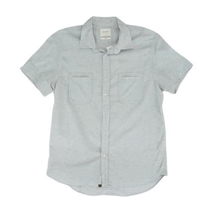 Blue Striped Short Sleeve Button Down