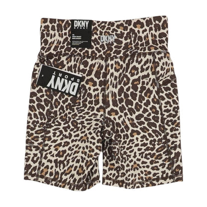 Brown Animal Print Active Shorts