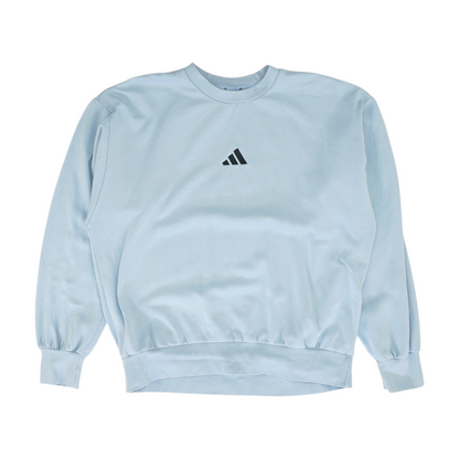 Blue Solid Sweatshirt Pullover