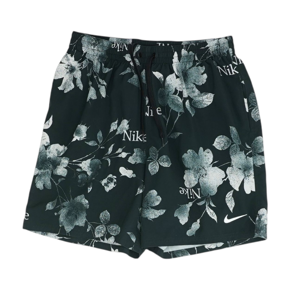 Black Floral Active Shorts