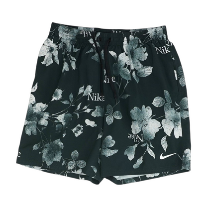 Black Floral Active Shorts