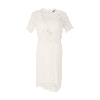 White Print Midi Dress