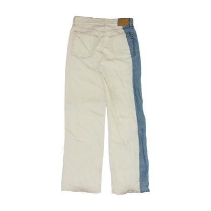 White Abstract Jeans