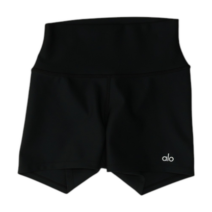 Black Solid Active Shorts