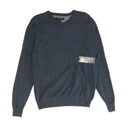 Blue Solid Pullover Sweater