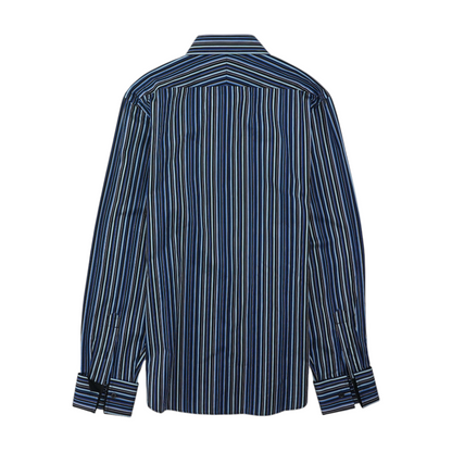 Blue Striped Long Sleeve Button Down