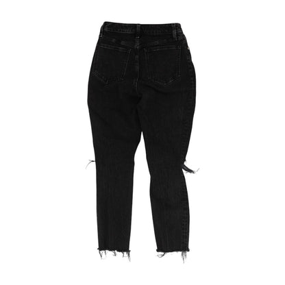 Black Solid High Rise Jeans