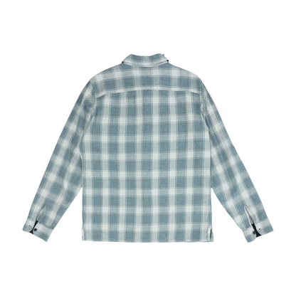 Gray Plaid Flannel Button Down