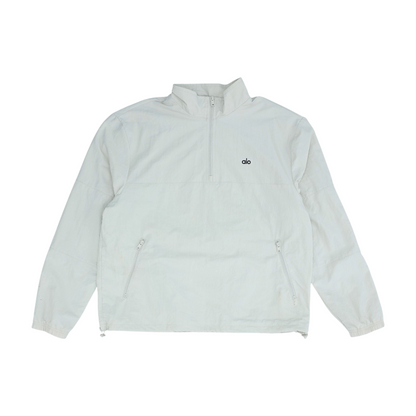 Beige Solid 1/4 Zip Pullover