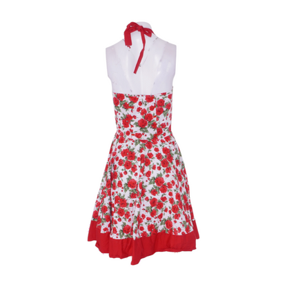 Vintage Red Floral Mini Dress