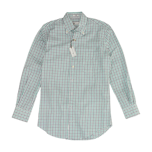 White Check Long Sleeve Button Down