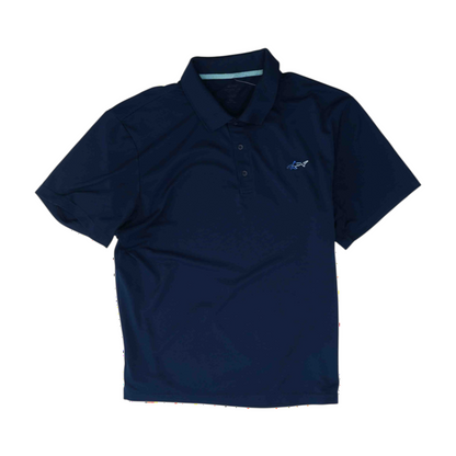 Navy Solid Short Sleeve Polo