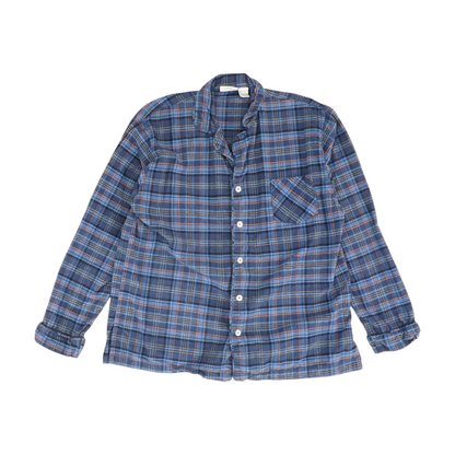 Blue Plaid Flannel Button Down