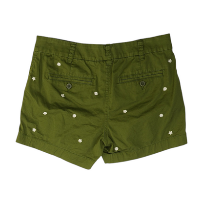 Green Floral Chino Shorts