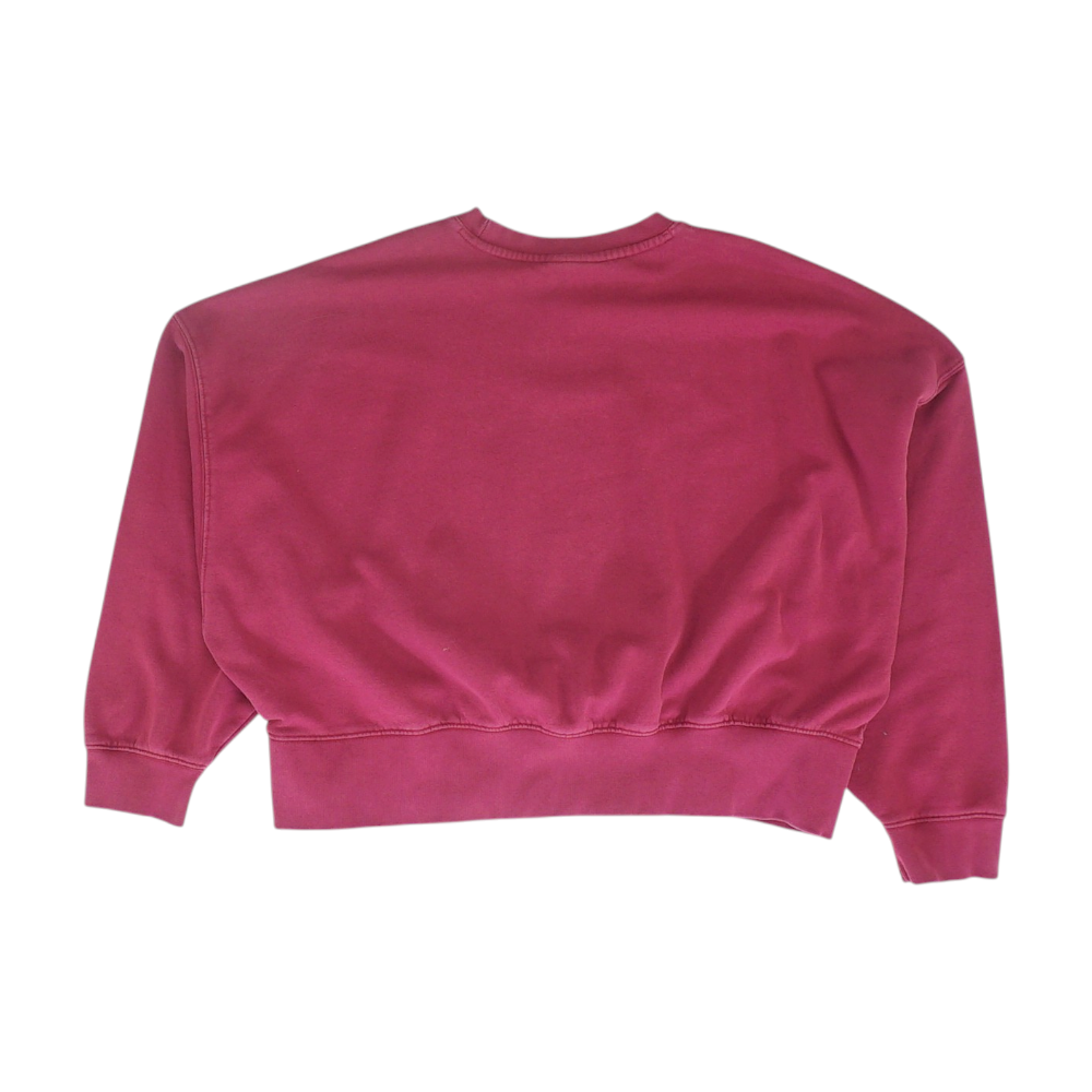 Magenta Solid Sweatshirt Pullover