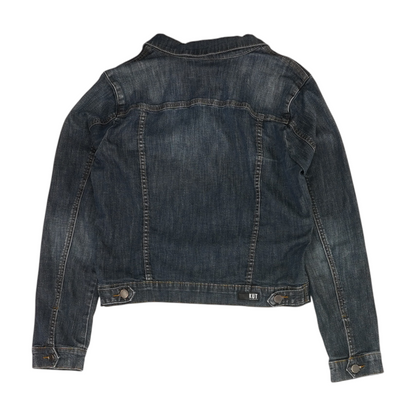 Blue Solid Denim Jacket