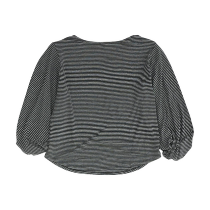 Gray Petite Striped Blouse