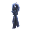 Navy Striped Scarf