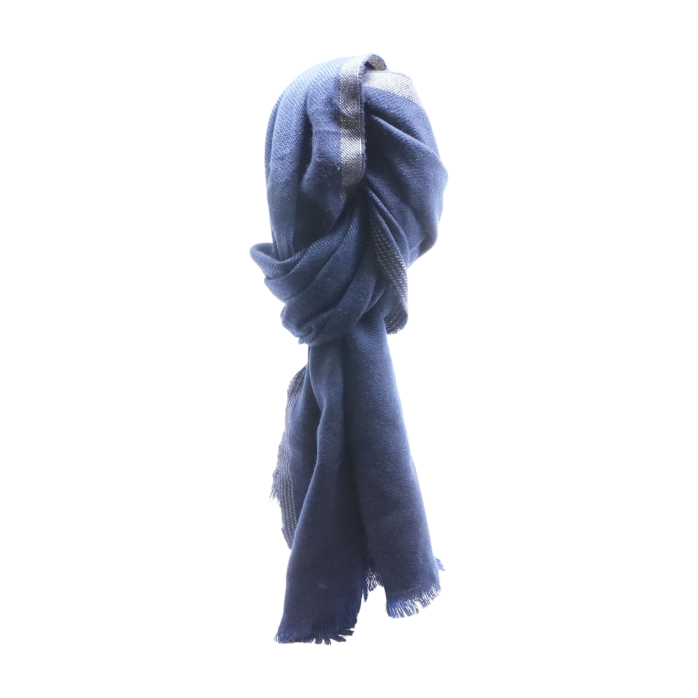 Navy Striped Scarf