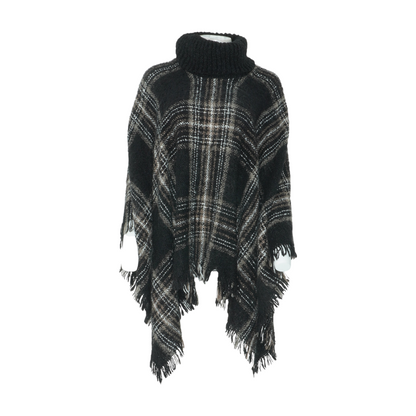 Black Plaid Pullover Sweater
