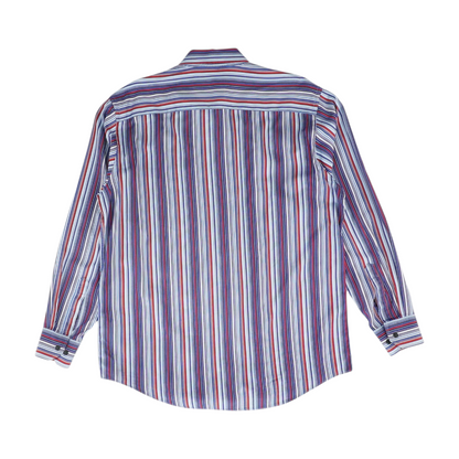 Blue Striped Long Sleeve Button Down