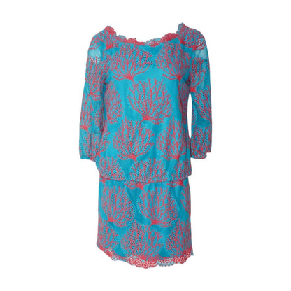 Blue Graphic Mini Dress