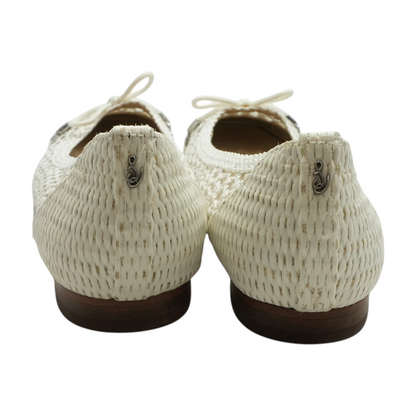 White Slip-On Flats