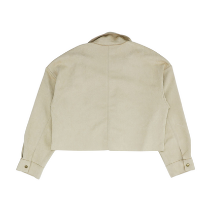 Beige Solid Jacket