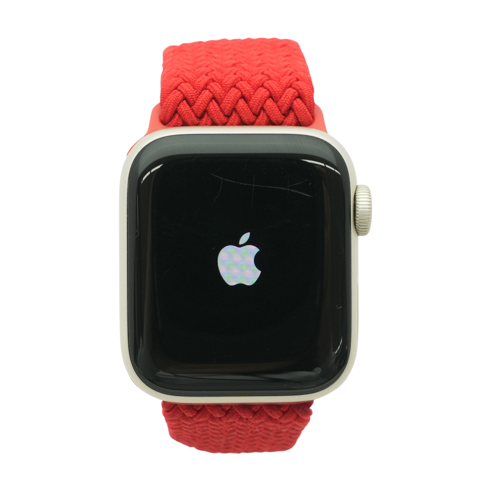 40mm Series SE 2 Starlight Smartwatch Punch Red Band S/M