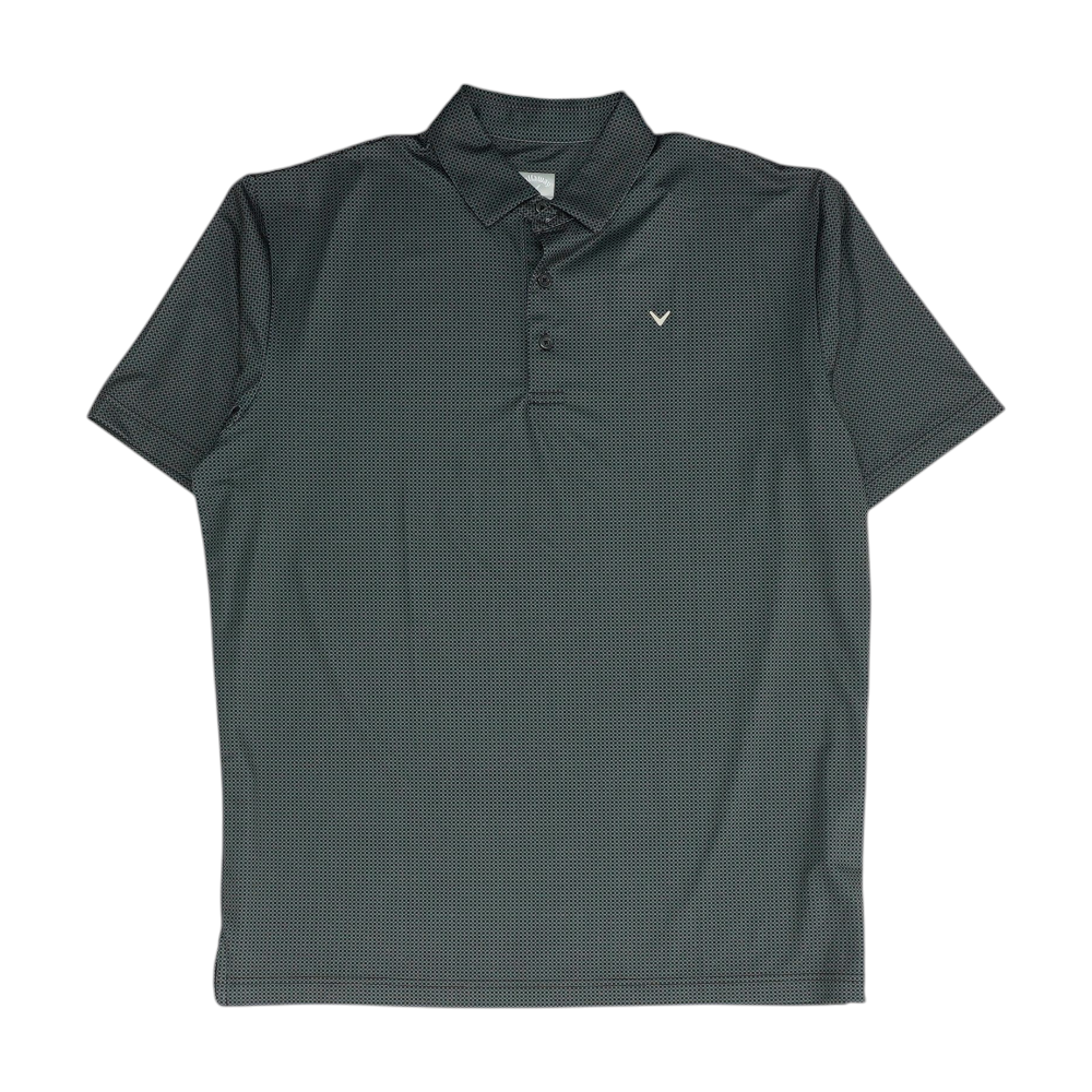 Callaway Gray Check Short Sleeve Polo – Image 1