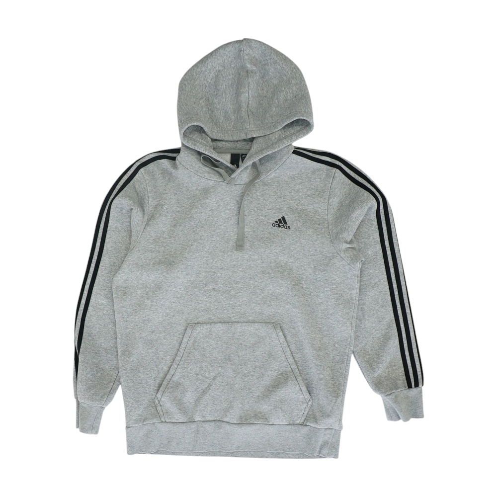 Gray Solid Hoodie Pullover