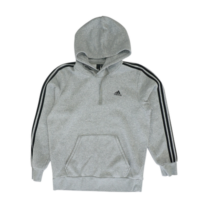 Gray Solid Hoodie Pullover