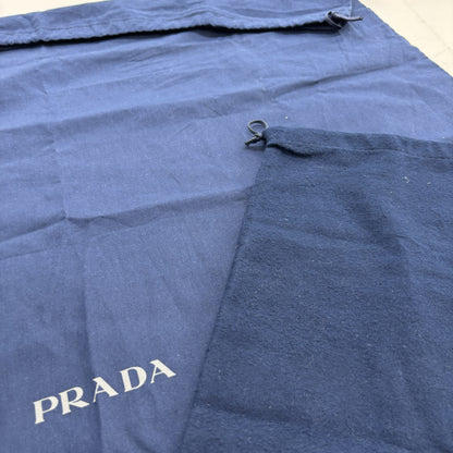 Navy Prada Dustbag Bundle 2pc-1 Large, 1 Medium