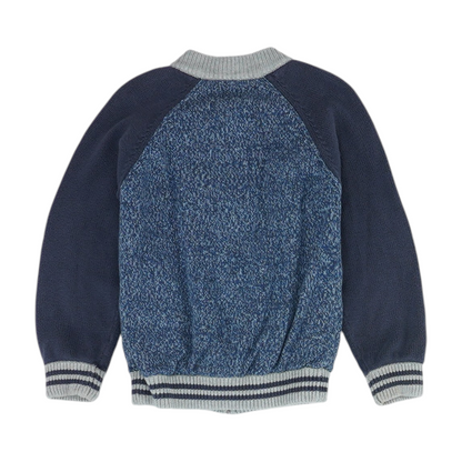 Blue Color Block Jacket