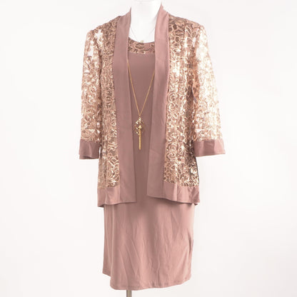 Brown Solid Midi Dress