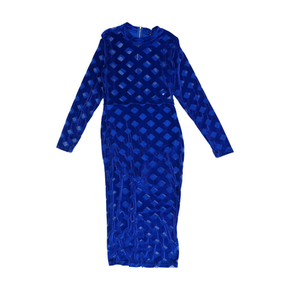 Blue Plus Geometric Midi Dress