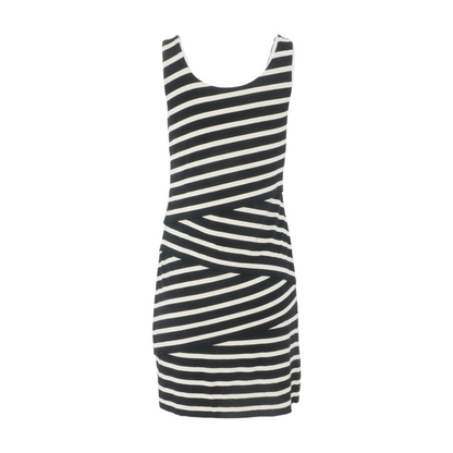 Black Striped Mini Dress
