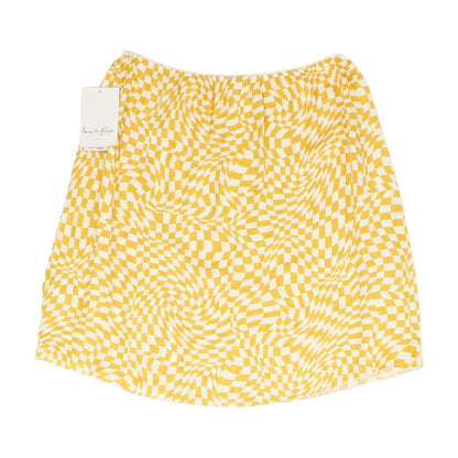 Yellow Check Mini Skirt