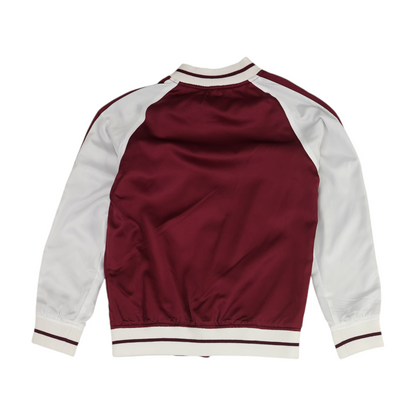 Vintage Burgundy Color Block Jacket