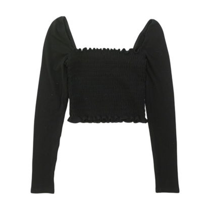 Black Cropped Blouse