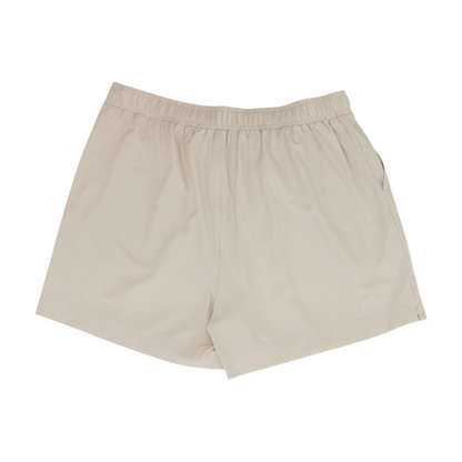 Beige Solid Active Shorts