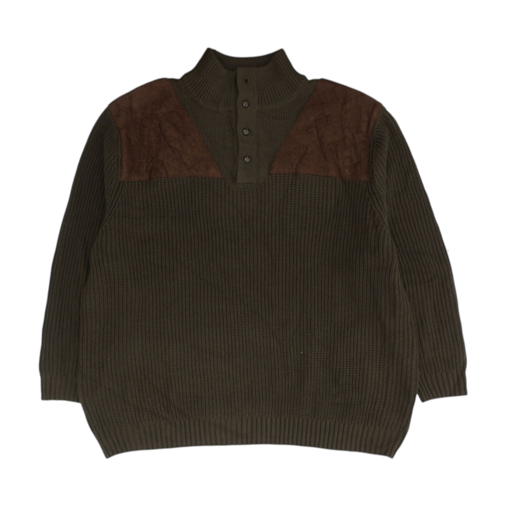 Brown Solid Pullover Sweater